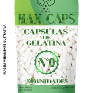 Cápsulas de Gelatina Branca nº 0 – 500 Unidades | Vazias para Suplementos e Manipulação