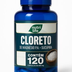 Cloreto de Magnésio P.A. + Sucupira Nutri Life – 120 Cápsulas de 500mg