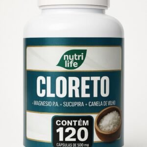 Cloreto de Magnésio Nutri Life – 120 Cápsulas de 500mg