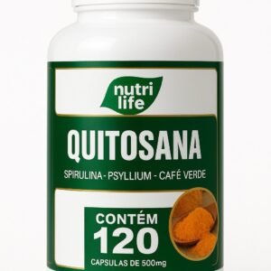 Quitosana + Spirulina + Café Verde Nutri Life – 120 Cápsulas de 500mg