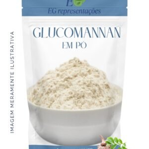 Glucomannan em pó Puro – Suplemento para Saciedade e Saúde Intestinal - 500g