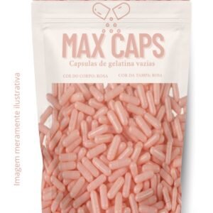 Cápsulas de Gelatina Rosa Bebê nº 0 – 500 Unidades | Vazias para Suplementos e Manipulação